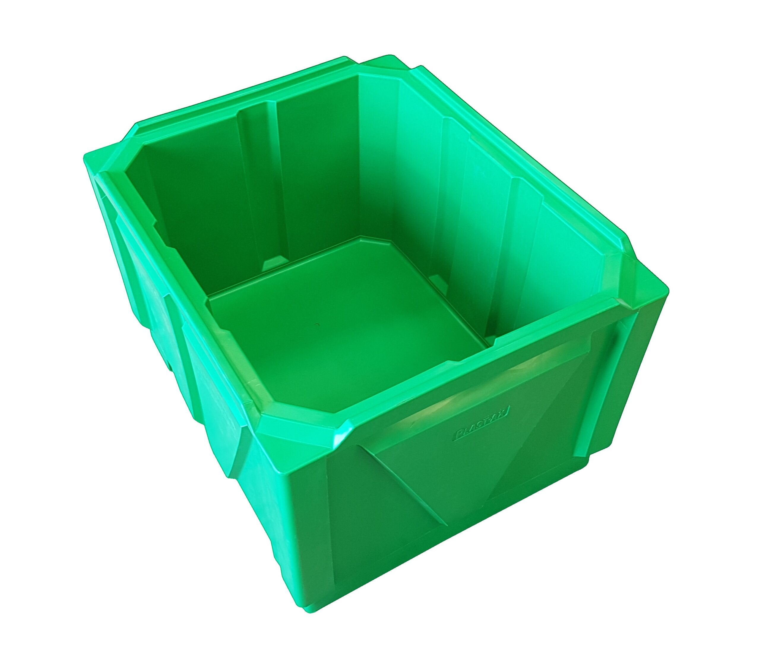 green stackable box pallet bin