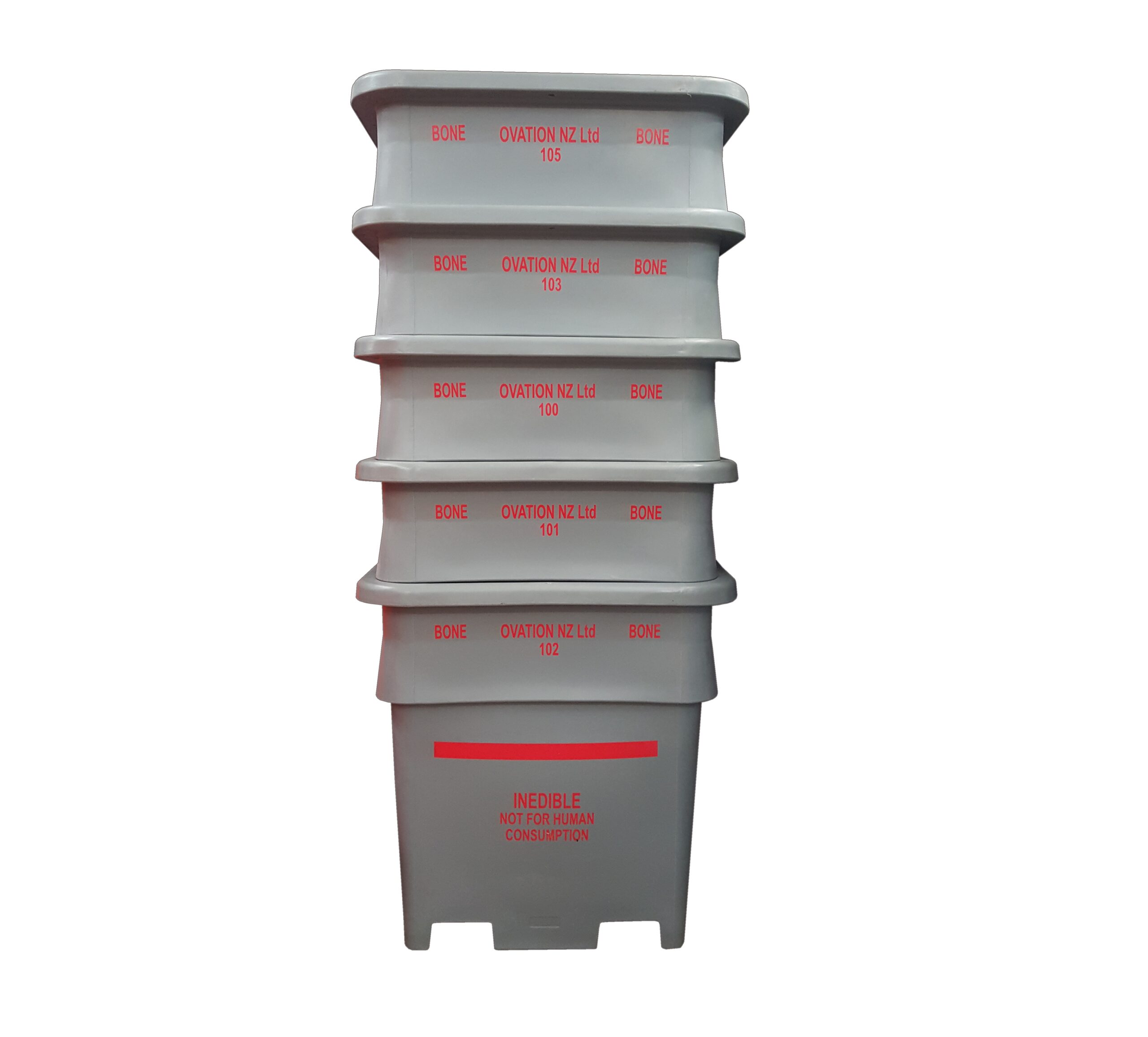 Plastic rotatable bulk offal bins