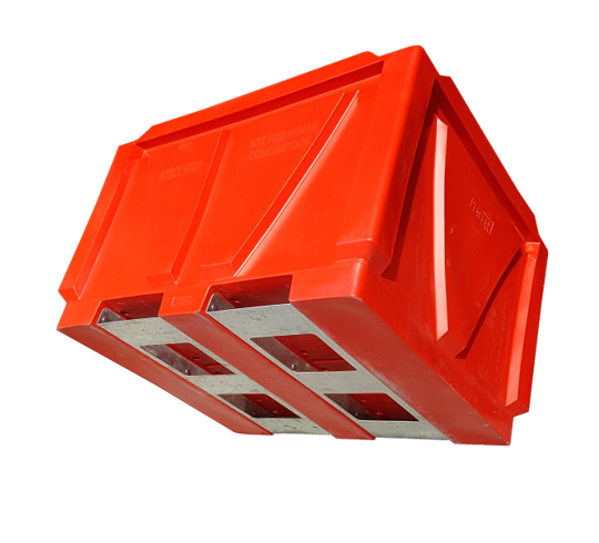 stackable box steel base view